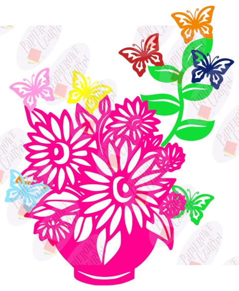 Zestaw 5 Kwiaty Wiosna Dekoracje z papieru Zestaw 5 Kwiaty Wiosna Dekoracje z papieru