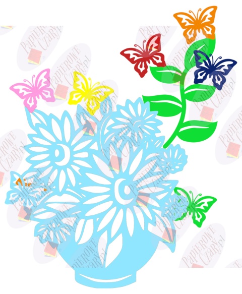 Zestaw 5 Kwiaty Wiosna Dekoracje z papieru Zestaw 5 Kwiaty Wiosna Dekoracje z papieru