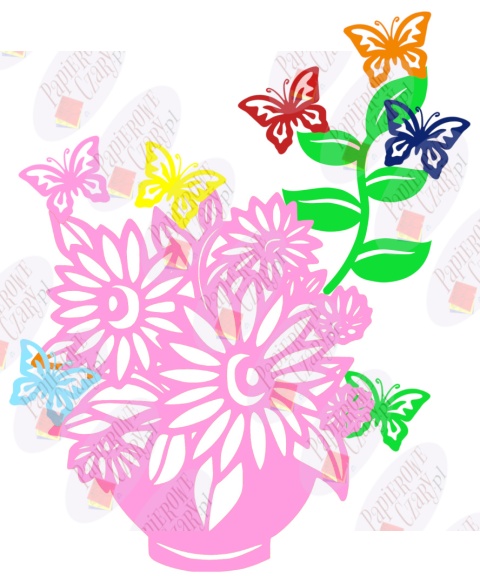 Zestaw 5 Kwiaty Wiosna Dekoracje z papieru Zestaw 5 Kwiaty Wiosna Dekoracje z papieru