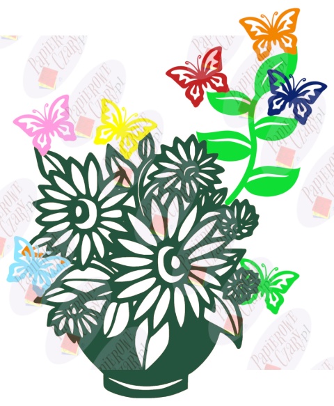 Zestaw 5 Kwiaty Wiosna Dekoracje z papieru Zestaw 5 Kwiaty Wiosna Dekoracje z papieru