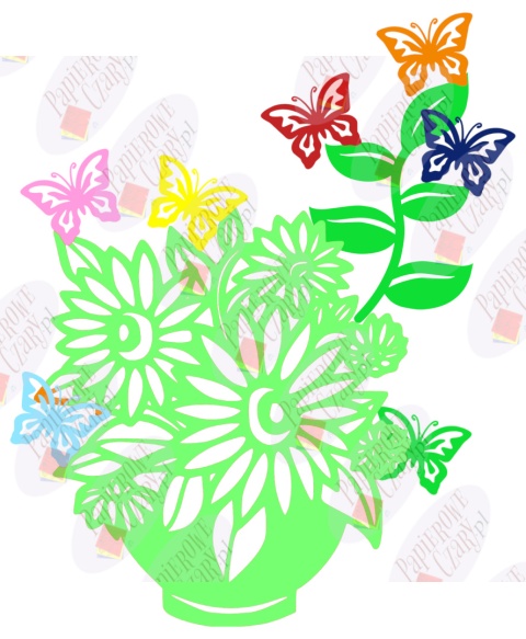 Zestaw 5 Kwiaty Wiosna Dekoracje z papieru Zestaw 5 Kwiaty Wiosna Dekoracje z papieru