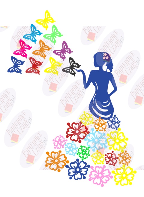 Zestaw 15 PANI Wiosna Dekoracje z papieru Zestaw 15 PANI Wiosna Dekoracje z papieru