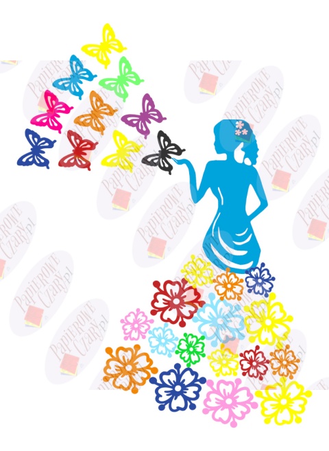 Zestaw 15 PANI Wiosna Dekoracje z papieru Zestaw 15 PANI Wiosna Dekoracje z papieru