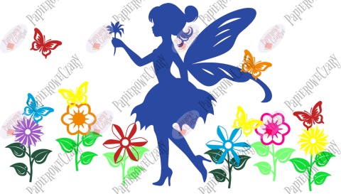 Zestaw 14 WRÓŻKA Dekoracje z papieru