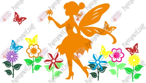 Zestaw 14 WRÓŻKA Dekoracje z papieru