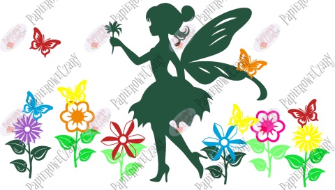 Zestaw 14 WRÓŻKA Dekoracje z papieru