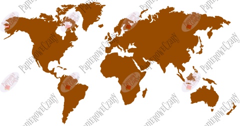Mapa Świata 135x70cm Dekoracje z papieru