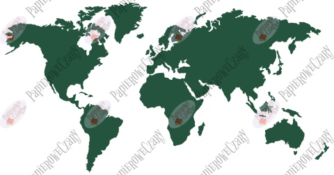Mapa Świata 135x70cm Dekoracje z papieru