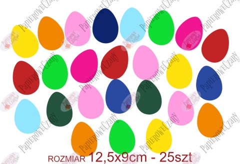 Jajko pełne Pakiet 25 szt Dekoracje z papieru