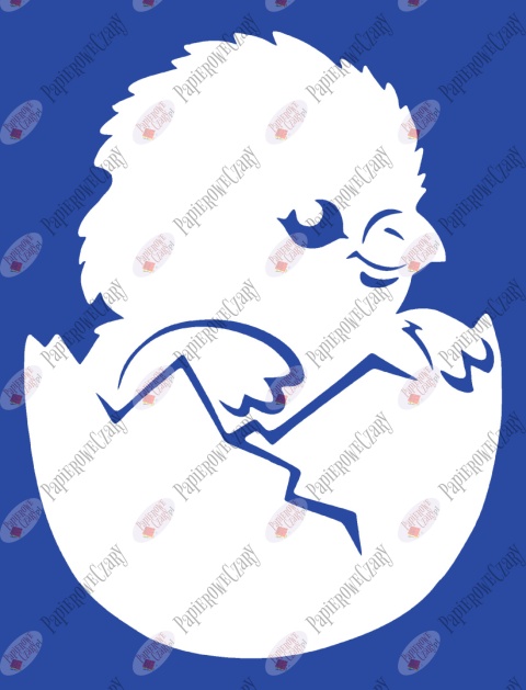 Kurczak 2 Pisklę Dekoracje z papieru