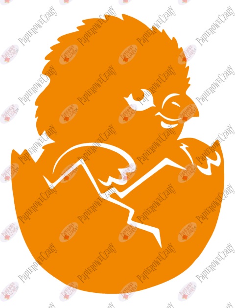 Kurczak 2 Pisklę Dekoracje z papieru