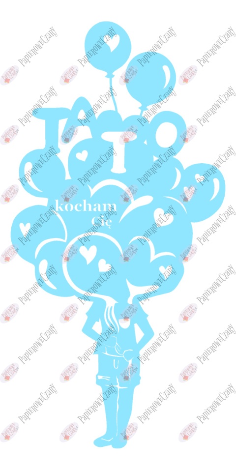 Balony Tata 1 Dekoracje z papieru na Dzień Rodziny Mamy Taty