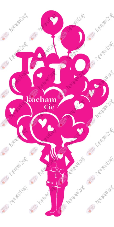 Balony Tata 1 Dekoracje z papieru na Dzień Rodziny Mamy Taty