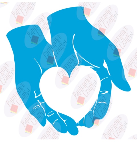 Dłonie-Serce 1 Dekoracje z papieru Dłonie-Serce 1 Dekoracje z papieru