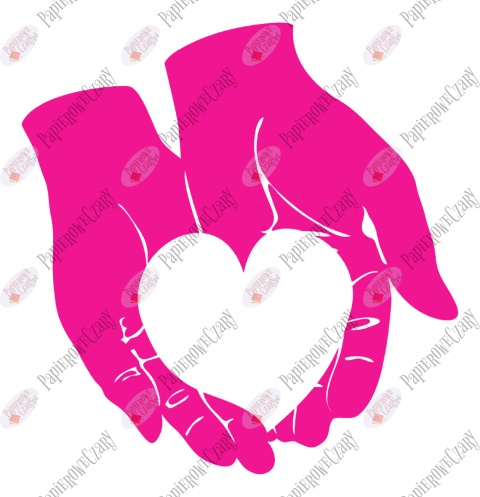 Dłonie-Serce 1 Dekoracje z papieru Dłonie-Serce 1 Dekoracje z papieru