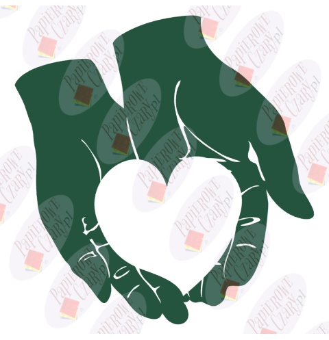 Dłonie-Serce 1 Dekoracje z papieru Dłonie-Serce 1 Dekoracje z papieru