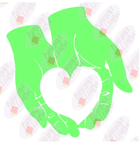 Dłonie-Serce 1 Dekoracje z papieru Dłonie-Serce 1 Dekoracje z papieru