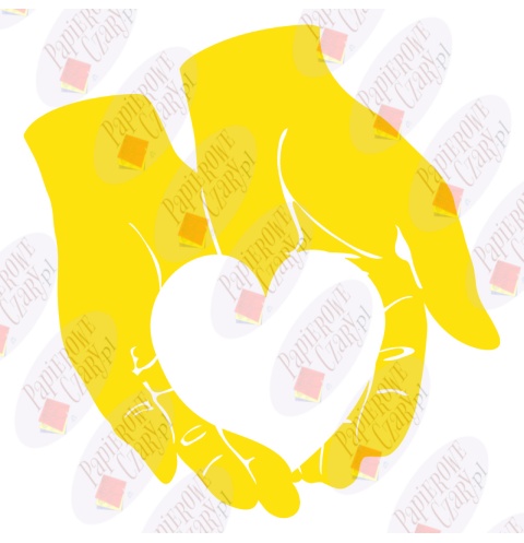 Dłonie-Serce 1 Dekoracje z papieru Dłonie-Serce 1 Dekoracje z papieru