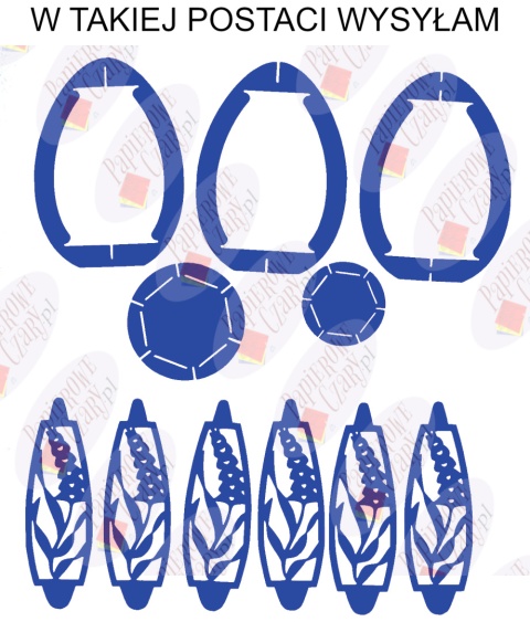 Jajko 101 3D Hiacynt Pisanka Dekoracje z papieru Jajko 101 3D Hiacynt Pisanka Dekoracje z papieru