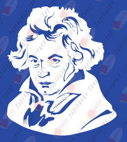 Kompozytorzy BEETHOVEN Dekoracje z papieru