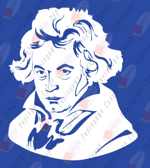 Kompozytorzy BEETHOVEN Dekoracje z papieru