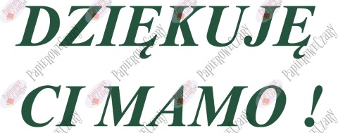 Napis "DZIĘKUJĘ CI MAMO!" 2 Dekoracje z papieru