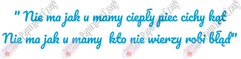 Napis "Nie ma jak u mamy..." Dekoracje z papieru