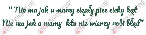 Napis "Nie ma jak u mamy..." Dekoracje z papieru
