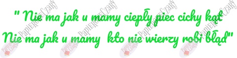 Napis "Nie ma jak u mamy..." Dekoracje z papieru