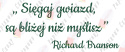 Napis "Sięgaj gwiazd (...) Richard Branson" Dekoracje z papieru
