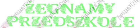 Napis "ŻEGNAMY PRZEDSZKOLE" kwiaty 1 Dekoracje z papieru