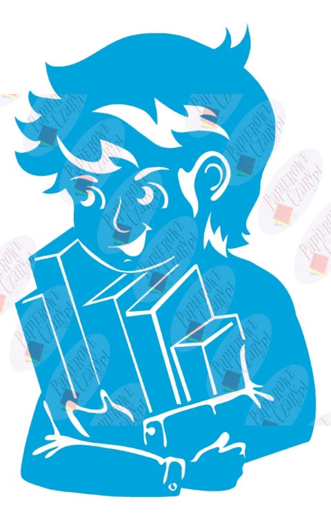 Chłopiec z książkami 1 Rok szkolny Dekoracje z papieru Chłopiec z książkami 1 Rok szkolny Dekoracje z papieru