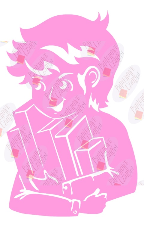 Chłopiec z książkami 1 Rok szkolny Dekoracje z papieru Chłopiec z książkami 1 Rok szkolny Dekoracje z papieru