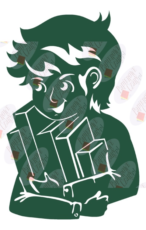 Chłopiec z książkami 1 Rok szkolny Dekoracje z papieru Chłopiec z książkami 1 Rok szkolny Dekoracje z papieru