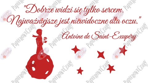 Zestaw 301 Mały Książę "Dobrze widzi się tylko sercem..." Dekoracje z papieru
