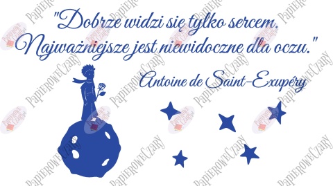 Zestaw 301 Mały Książę "Dobrze widzi się tylko sercem..." Dekoracje z papieru