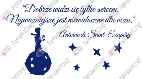Zestaw 301 Mały Książę "Dobrze widzi się tylko sercem..." Dekoracje z papieru