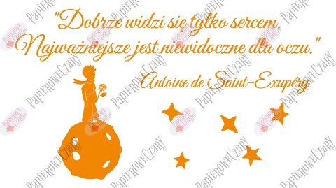 Zestaw 301 Mały Książę "Dobrze widzi się tylko sercem..." Dekoracje z papieru
