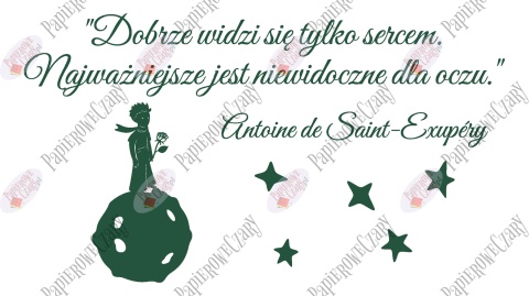 Zestaw 301 Mały Książę "Dobrze widzi się tylko sercem..." Dekoracje z papieru