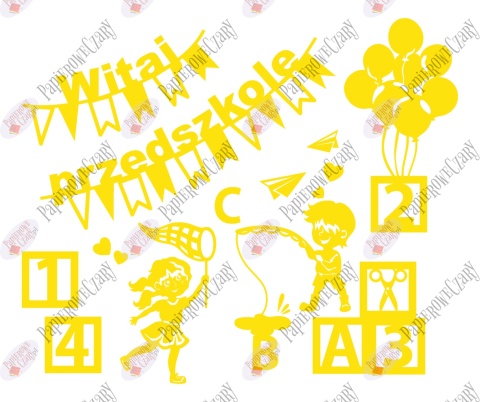 Zestaw 224 Witaj Przedszkole Klocki Dekoracje z papieru