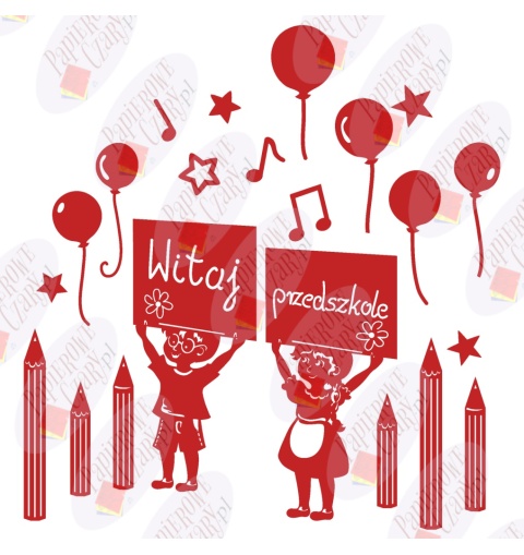 Zestaw 225 Witaj Przedszkole Kredki Dekoracje z papieru Zestaw 225 Witaj Przedszkole Kredki Dekoracje z papieru