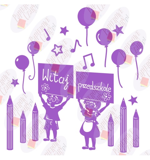 Zestaw 225 Witaj Przedszkole Kredki Dekoracje z papieru Zestaw 225 Witaj Przedszkole Kredki Dekoracje z papieru
