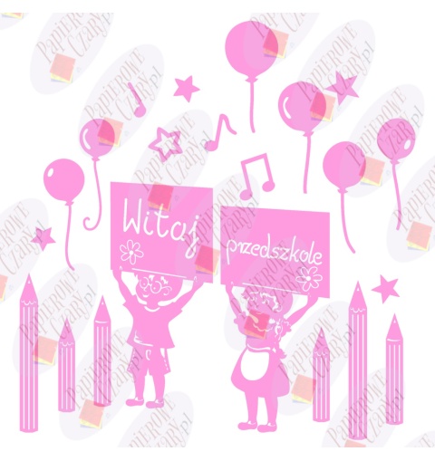 Zestaw 225 Witaj Przedszkole Kredki Dekoracje z papieru Zestaw 225 Witaj Przedszkole Kredki Dekoracje z papieru