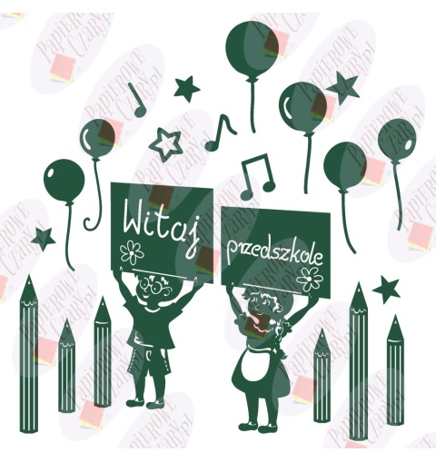 Zestaw 225 Witaj Przedszkole Kredki Dekoracje z papieru Zestaw 225 Witaj Przedszkole Kredki Dekoracje z papieru