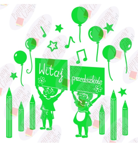 Zestaw 225 Witaj Przedszkole Kredki Dekoracje z papieru Zestaw 225 Witaj Przedszkole Kredki Dekoracje z papieru