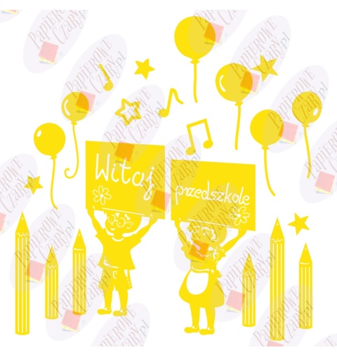 Zestaw 225 Witaj Przedszkole Kredki Dekoracje z papieru Zestaw 225 Witaj Przedszkole Kredki Dekoracje z papieru