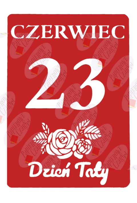 Kartka z kalendarza 23 Czerwiec 1 Dekoracje z papieru Kartka z kalendarza 23 Czerwiec 1 Dekoracje z papieru