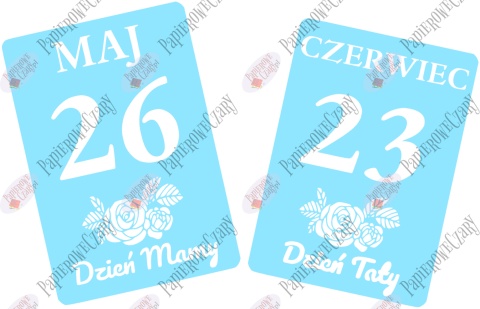 Kartki z kalendarza 26 Maj 23 Czerwiec 58,5x41cm Zestaw Dekoracje z papieru