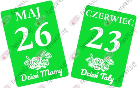 Kartki z kalendarza 26 Maj 23 Czerwiec 58,5x41cm Zestaw Dekoracje z papieru