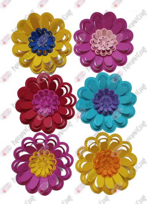 Kwiat 3D 101 Dwukolorowy Dekoracje z papieru